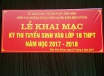 Trường Phổ thông DTNT THPT huyện Điện Biên Đông tổ chức kỳ thi tuyển sinh vào lớp 10 cấp THPT năm học 2017-2018